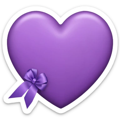 IOS's love letter emoji but with a purple heart instead of a red heart, closed sticker