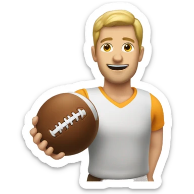 Footbawler while throwing a ball Amazon sticker