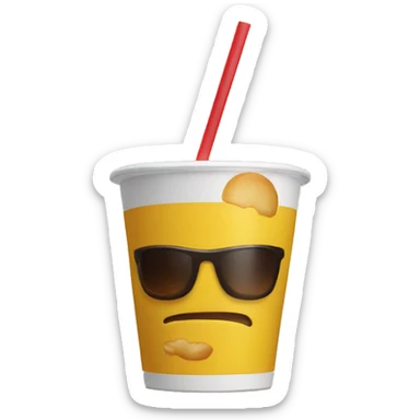 mc donald drink cup sticker