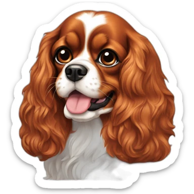 ruby cavalier king charles spaniel sticker