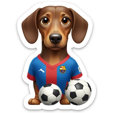 Weiner dog Messi  sticker