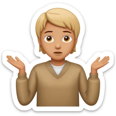 shrugging person sticker