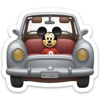 micky mouse in a car sticker