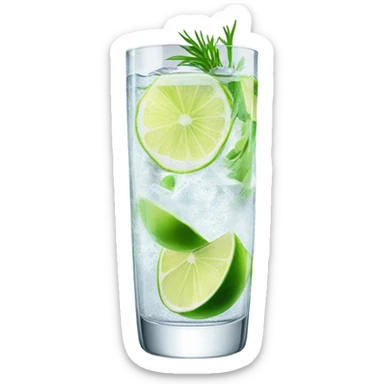 gin&tonic glass sticker