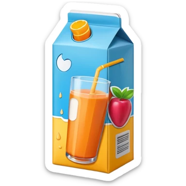 juice tetrapack sticker