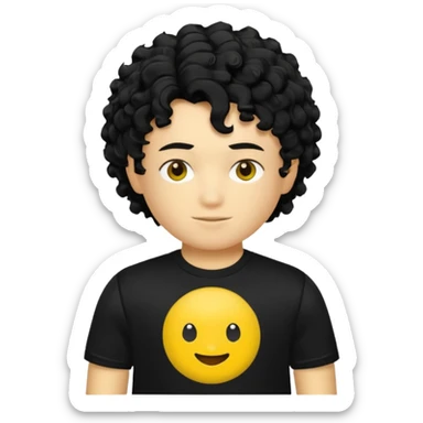 his skin is yellow he has curly hair he is from roblox his name is Shedletsky sticker