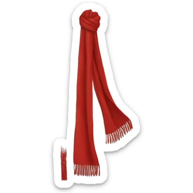 red scarf sticker