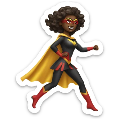 Female Super hero dancing  sticker