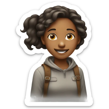 girl farting heavily sticker