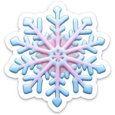 pastel pink snowflake  sticker