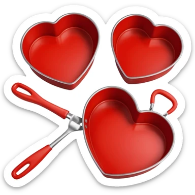 Valentine cookware heart shaped  sticker