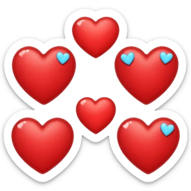 estrellas con corazones pequeños de IPHONE sticker