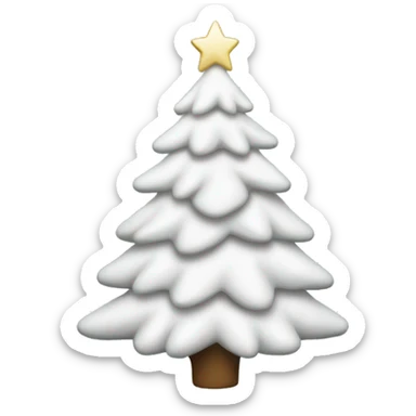 White Christmas tree with no ordimants sticker