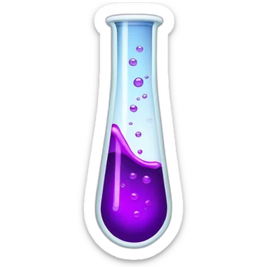 test tube with purple liquid sticker