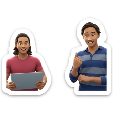 happy moment under the sky sticker