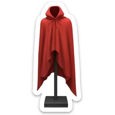 faceless mannequin flapping red cape sticker