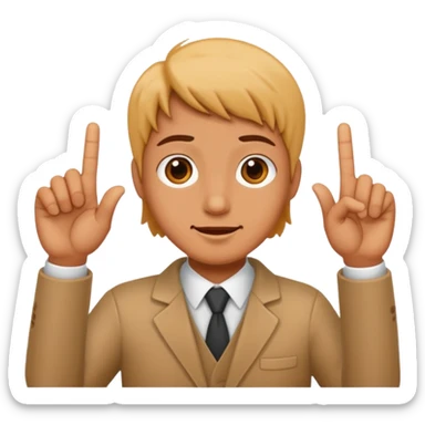 3 finger emoji sticker