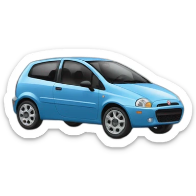 fiat punto like in the cars movie with eyes sticker