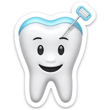 dental floss stick sticker