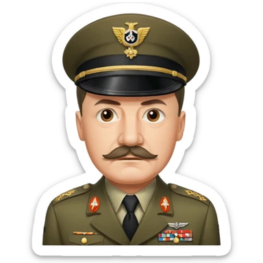 adolf hitler avec une moustache carée sticker