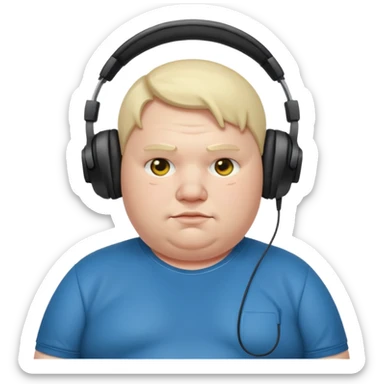 Fat lazy gamer sticker