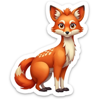 Colorful exotic Falvie-Fionbri, full body sticker