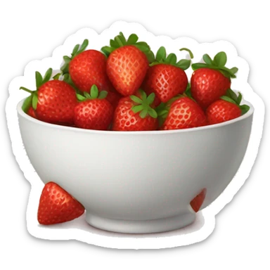 bowl of strawberries sticker