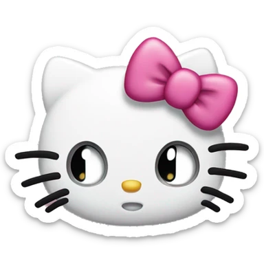 hello kitty side eye sticker