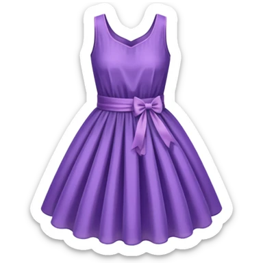fluffy short purple dress sticker
