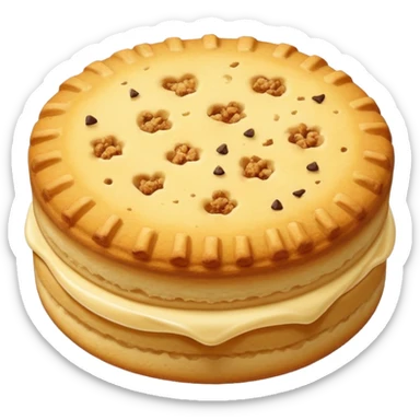 vanilla biscuit with crumbs sticker