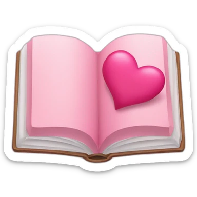 pink book with heart sticker