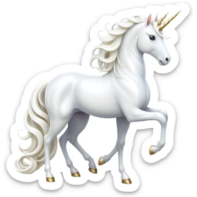 cinematic-beautiful-white-unicorn-emoji,-poised-and-regal,-with-a-slender,-ethereal-form-draped-in-a-pristine-white-color,-a-flowing-mane-and-tail,-and-a-white,-spiraled-horn-that-radiates-pure-light,-simplified-yet-sharp-and-majestic sticker