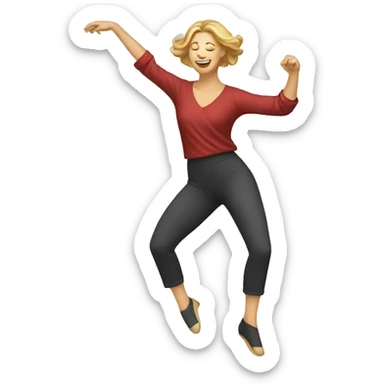 white woman dancing sticker