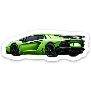 Lamborghini aventador svj verte sticker