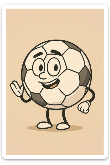 modern design minimal style soccer ball with white color sticker