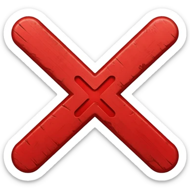 REd X mark sticker