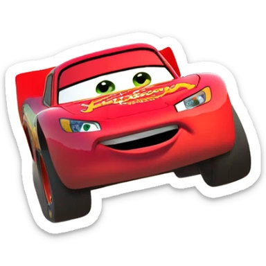 lightning mcqueen driving way leaving you in the dust sticker