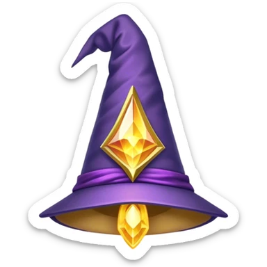 wizard hat with aura Bright sticker