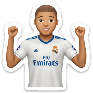 Mbappe celebration for Real Madrid sticker