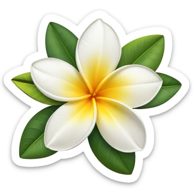 frangipani flower sticker