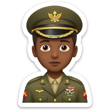 Indian boy in army sticker
