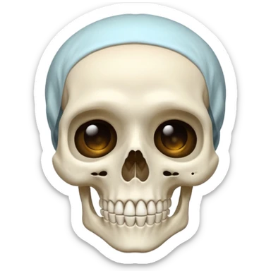 Shy Skeleton sticker