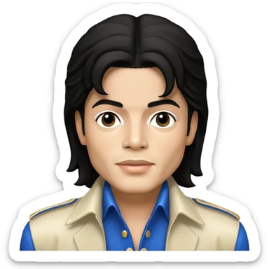 Michael jackson blanc sticker