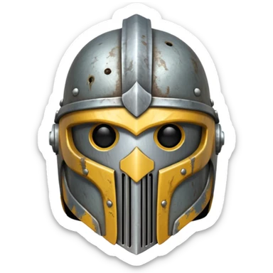 Mini warrior helmet sticker