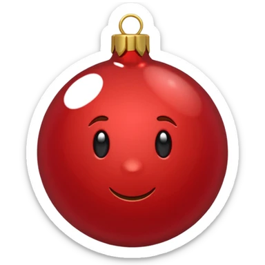 christmas red ornament sticker