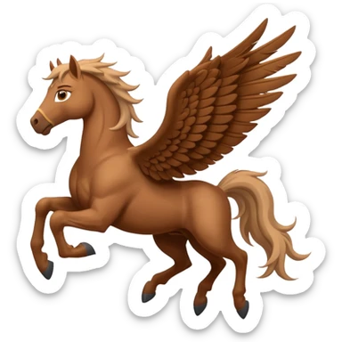 brown pegasus  sticker