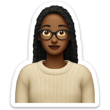 cream knit sweater sticker