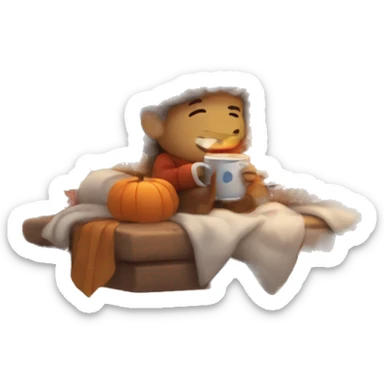 Cozy autumn day  sticker