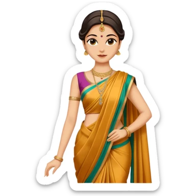 sleeveless saree without the girl sticker