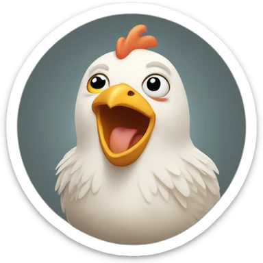 chicken but it has too many teeth it cannot fly sticker